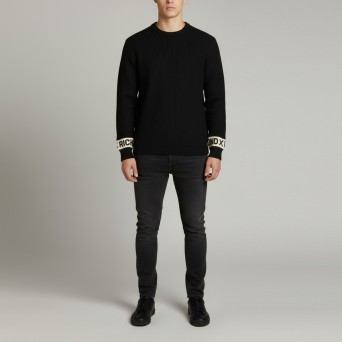 JOHN RICHMOND - Pullover mit Logo-Schriftzug am Ärmel