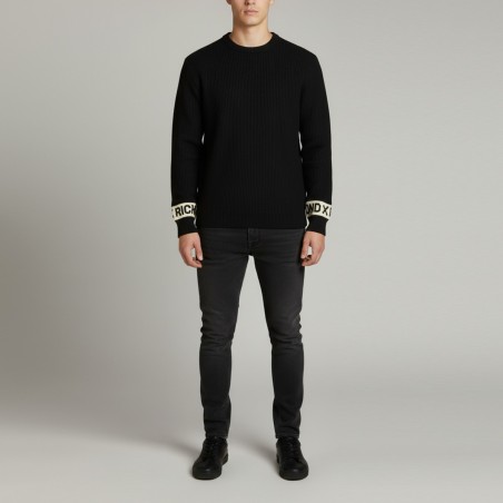 JOHN RICHMOND - Maglia con logo lettering su maniche