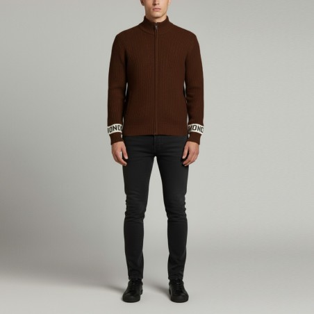 JOHN RICHMOND - Cardigan con logo lettering su maniche e zip