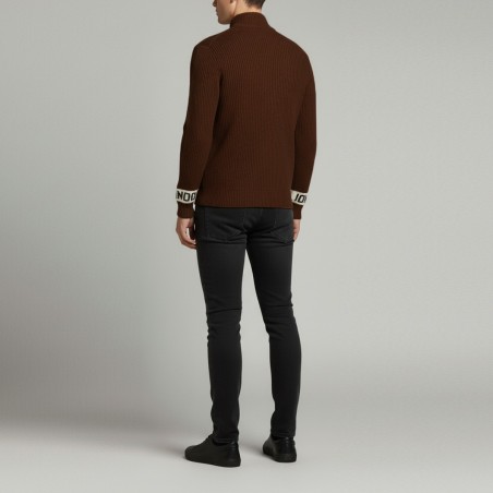 JOHN RICHMOND - Cardigan con logo lettering su maniche e zip