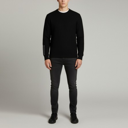 JOHN RICHMOND - Maglia con patch logo e dettaglio strisce