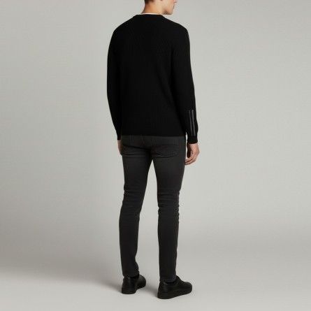 JOHN RICHMOND - Maglia con patch logo e dettaglio strisce