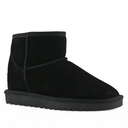 COLORS OF CALIFORNIA - Tronchetto in pelle scamosciata con logo - Couleur: Noir,Taille: 36