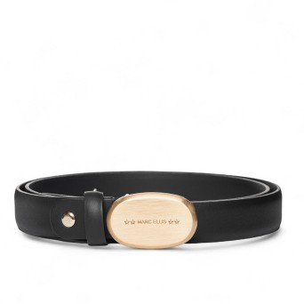 MARC ELLIS - Ceinture en cuir véritable avec plaque logo