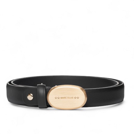 MARC ELLIS - Genuine leather belt with logo plaque