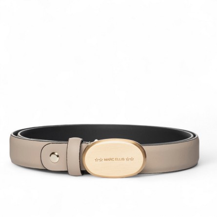 MARC ELLIS - Genuine leather belt with logo plaque