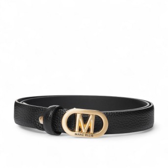 MARC ELLIS - Gürtel aus echtem Leder mit Monogramm-Logo-Plakette