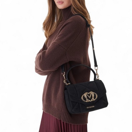 LOVE MOSCHINO - Borsa a mano trapuntata con logo monogramma