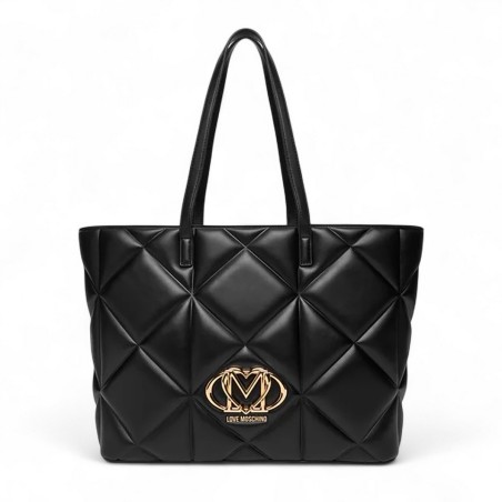 LOVE MOSCHINO - Quilted tote bag with monogrammed logo