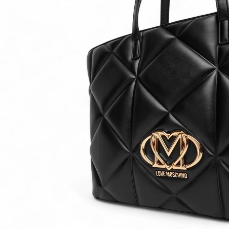 LOVE MOSCHINO - Bolso de mano acolchado con logotipo monograma