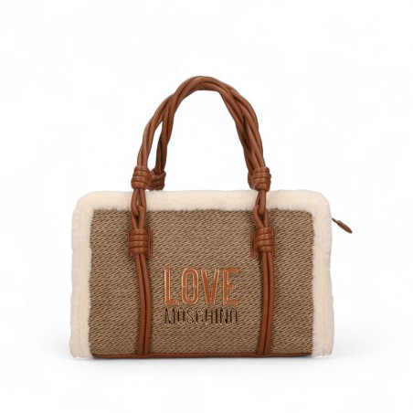 LOVE MOSCHINO - Mini sac à main à effet matelassé avec logo