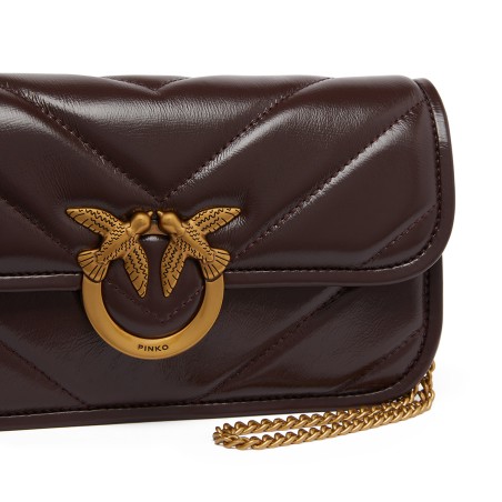 PINKO - Love Bag Box kleine Umhängetasche aus Nappaleder