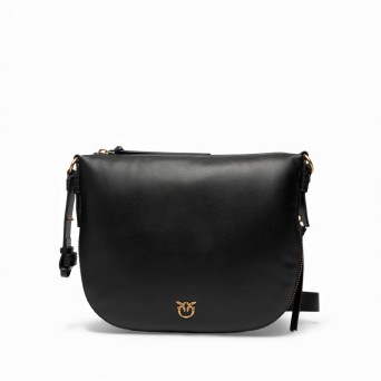 PINKO - Mittlere Hobo-Umhängetasche mit Love Birds-Logo