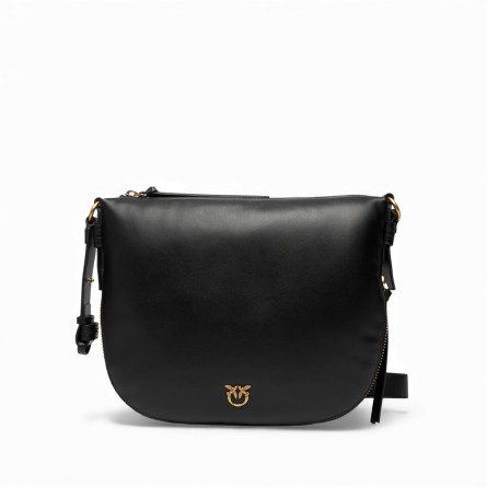 PINKO - Mittlere Hobo-Umhängetasche mit Love Birds-Logo