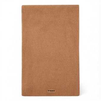 PINKO - Sciarpa in misto lana con patch logo