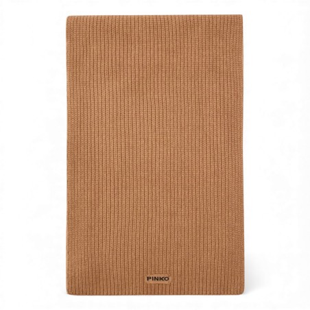 PINKO - Sciarpa in misto lana con patch logo