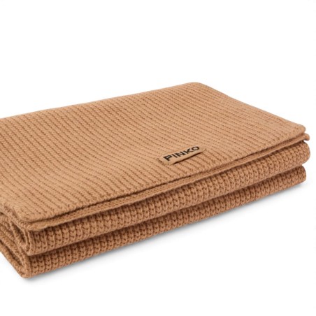 PINKO - Sciarpa in misto lana con patch logo