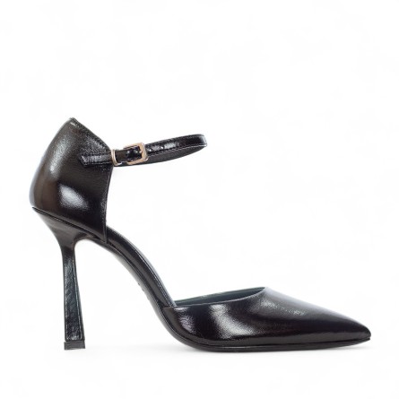 G.P. BOLOGNA - Escarpins en cuir brillant avec bride