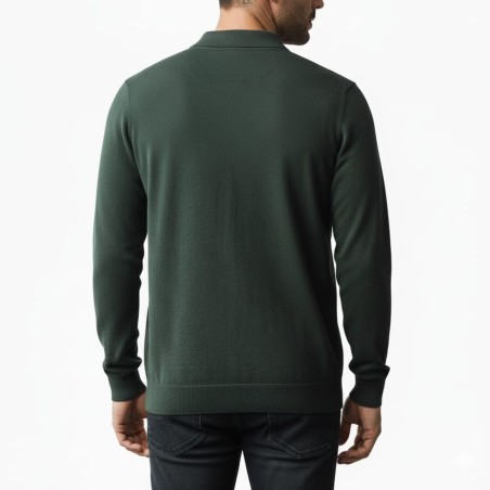 BOTTEGA CINQUE - Langärmeliges Poloshirt aus Wollmischung