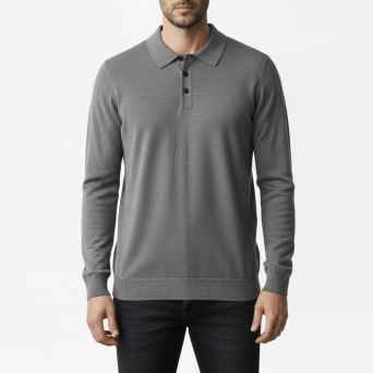 BOTTEGA CINQUE - Polo de manga larga en mezcla de lana