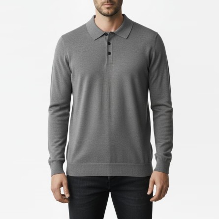 BOTTEGA CINQUE - Polo de manga larga en mezcla de lana