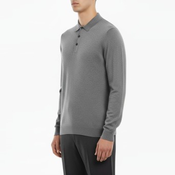 BOTTEGA CINQUE - Polo a maniche lunghe in misto lana 2