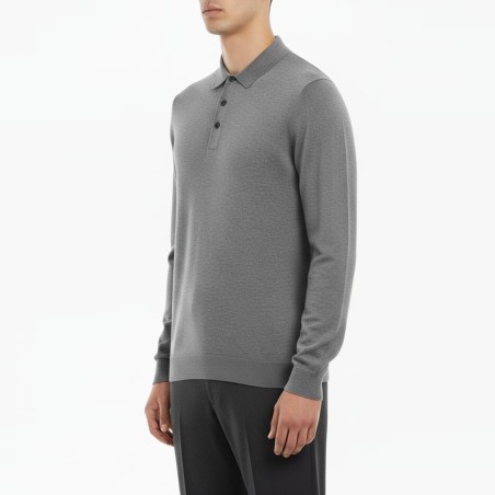 BOTTEGA CINQUE - Polo a maniche lunghe in misto lana