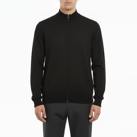 BOTTEGA CINQUE - Cardigan con zip in misto lana