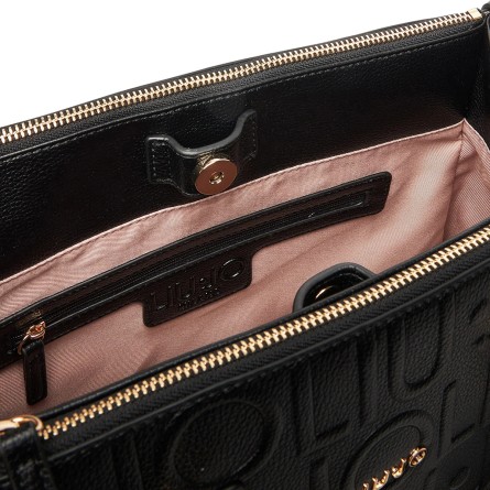 LIU JO - Borsa a mano con logo in rilievo