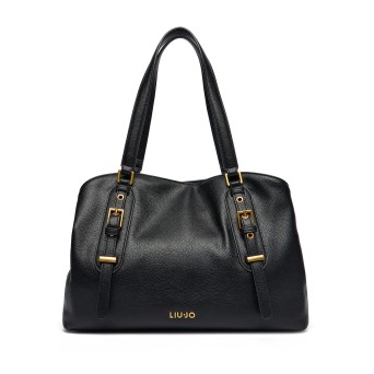 LIU JO - Faux leather tote bag with logo