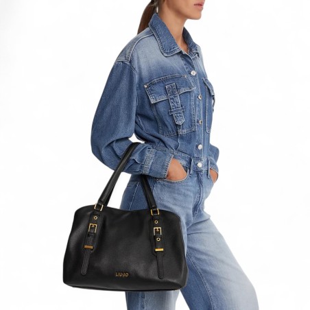 LIU JO - Sac fourre-tout en faux cuir avec logo