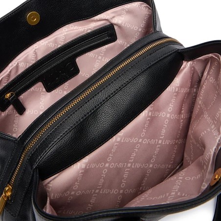 LIU JO - Faux leather tote bag with logo