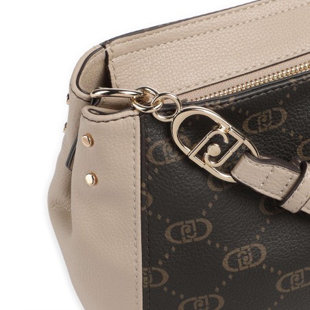 LIU JO - Bolso bandolera de piel sintética con logotipo monograma integral