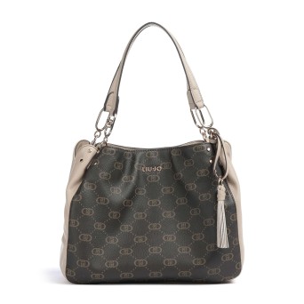 LIU JO - Borsa tote con logo monogramma all over