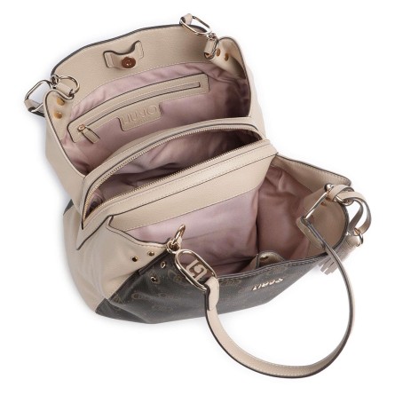 LIU JO - Tote bag with logo monogram all over