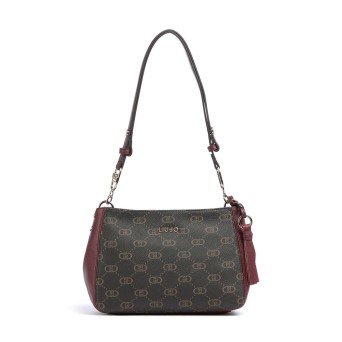 LIU JO - Sac à bandoulière en faux cuir avec logo monogramme sur tout le corps