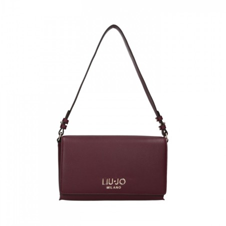 LIU JO - Faux leather shoulder bag with logo