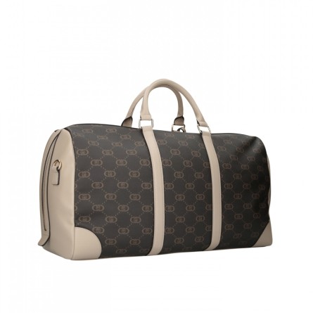 LIU JO - Sac de sport en simili-cuir avec logo monogrammé sur toute la surface