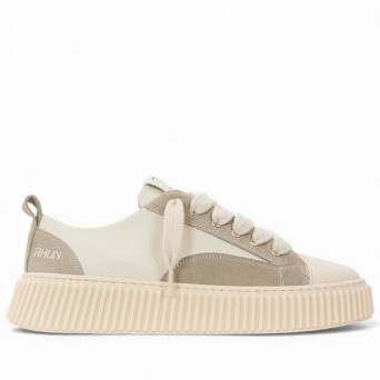 RHUN - Turnschuhe 2027 Treble Beige Genarbtes Leder