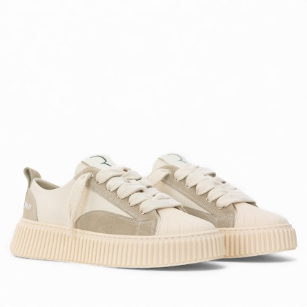 RHUN - Sneakers 2027 Treble Beige Grain Leather
