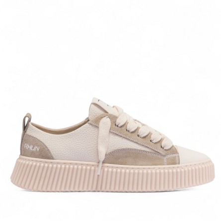 RHUN - Sneakers 2019 Beige Grain Leather