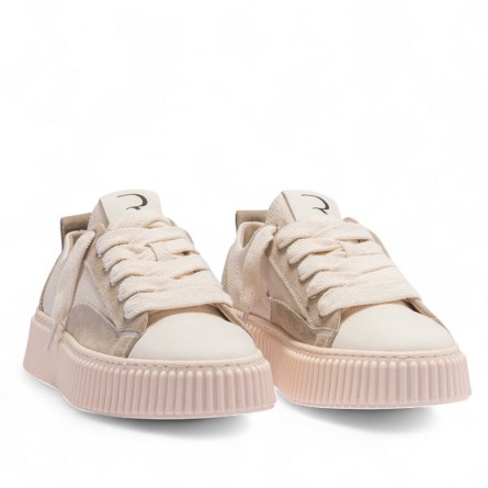 RHUN - Baskets 2019 Cuir grainé beige - Couleur: Beige,Taille: 45