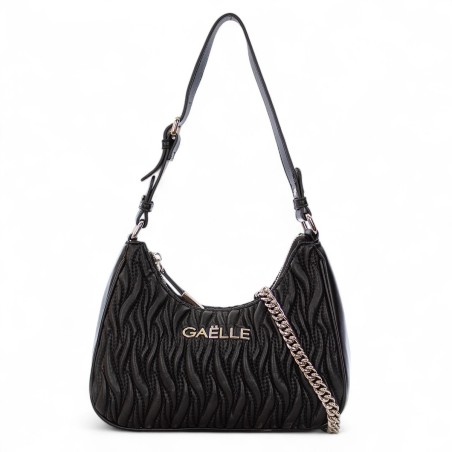 GAELLE PARIS - Matelassé Faux Leather Bag with Logo