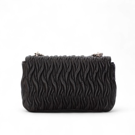 GAELLE PARIS - Matelassé Faux Leather Bag with Logo