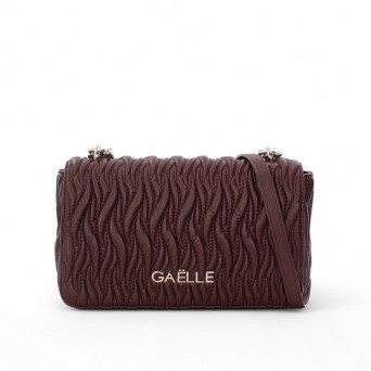 GAELLE PARIS - Matelassé Faux Leather Bag with Logo