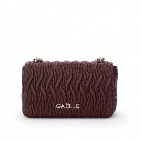 GAELLE PARIS - Matelassé Faux Leather Bag with Logo