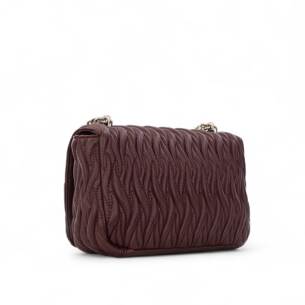 GAELLE PARIS - Matelassé Faux Leather Bag with Logo