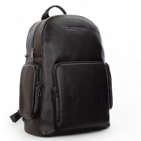 MOMO DESIGN - Backpack with 3 faux leather pockets