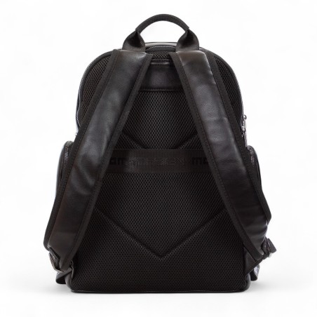 MOMO DESIGN - Mochila con 3 bolsillos de piel sintética