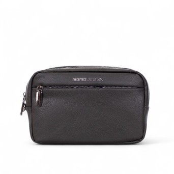 MOMO DESIGN - Cartera de piel sintética saffiano con logotipo